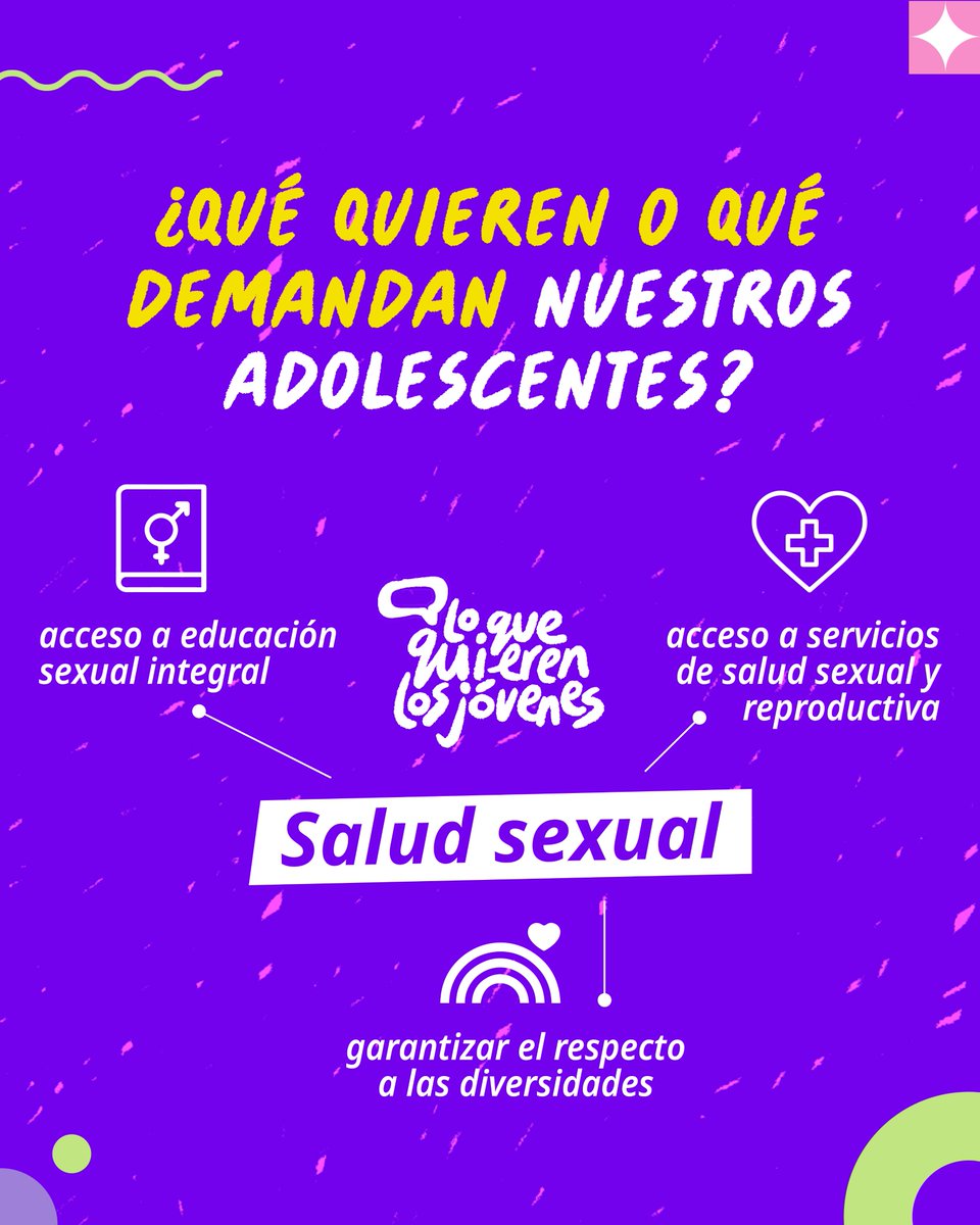 🔹 ¿Qué quieren los jóvenes para mejorar su bienestar?
🌈Los adolescentes reconocieron que la salud sexual es un componente integral del bienestar. Es preciso conversar del tema a profundidad y prestar atención a las demandas de los adolescentes🫂.
<a href="/PMNCH/">PMNCH</a> #LoQueQuierenLosJovenes