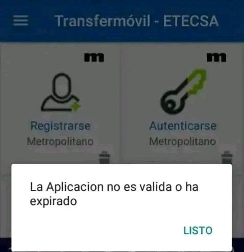 bandecmatanzas's tweet image. #YoUsoTransfermóvil📲y ¿usted?👇
📣Si usted intenta utilizar el #Transfermóvil y recibe un sms que le informa que su aplicación no es válida o que ha expirado, le recomendamos que la actualice a su versión más reciente, la 1.231214.
#BandecNoSeDetiene 
Siga el hilo