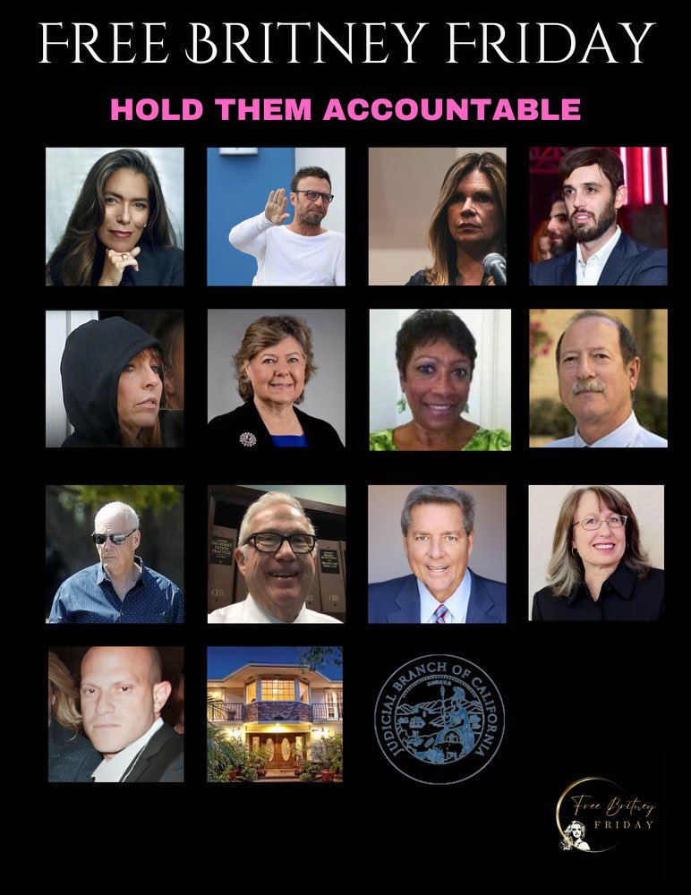 Never forget the #FreeBritneyFriday dishonorable mentions
Never forget their role ‼️ 
Keep their names circulating on all socials ‼️ 
The media won’t expose them, but together, we can‼️ Hold them accountable
<a href="/GT_Law/">Greenberg Traurig LLP</a> <a href="/TheJusticeDept/">U.S. Department of Justice</a> <a href="/nytimes/">The New York Times</a> <a href="/DailyMail/">Daily Mail</a> <a href="/billboard/">billboard</a> <a href="/people/">People</a> <a href="/PageSix/">Page Six</a>