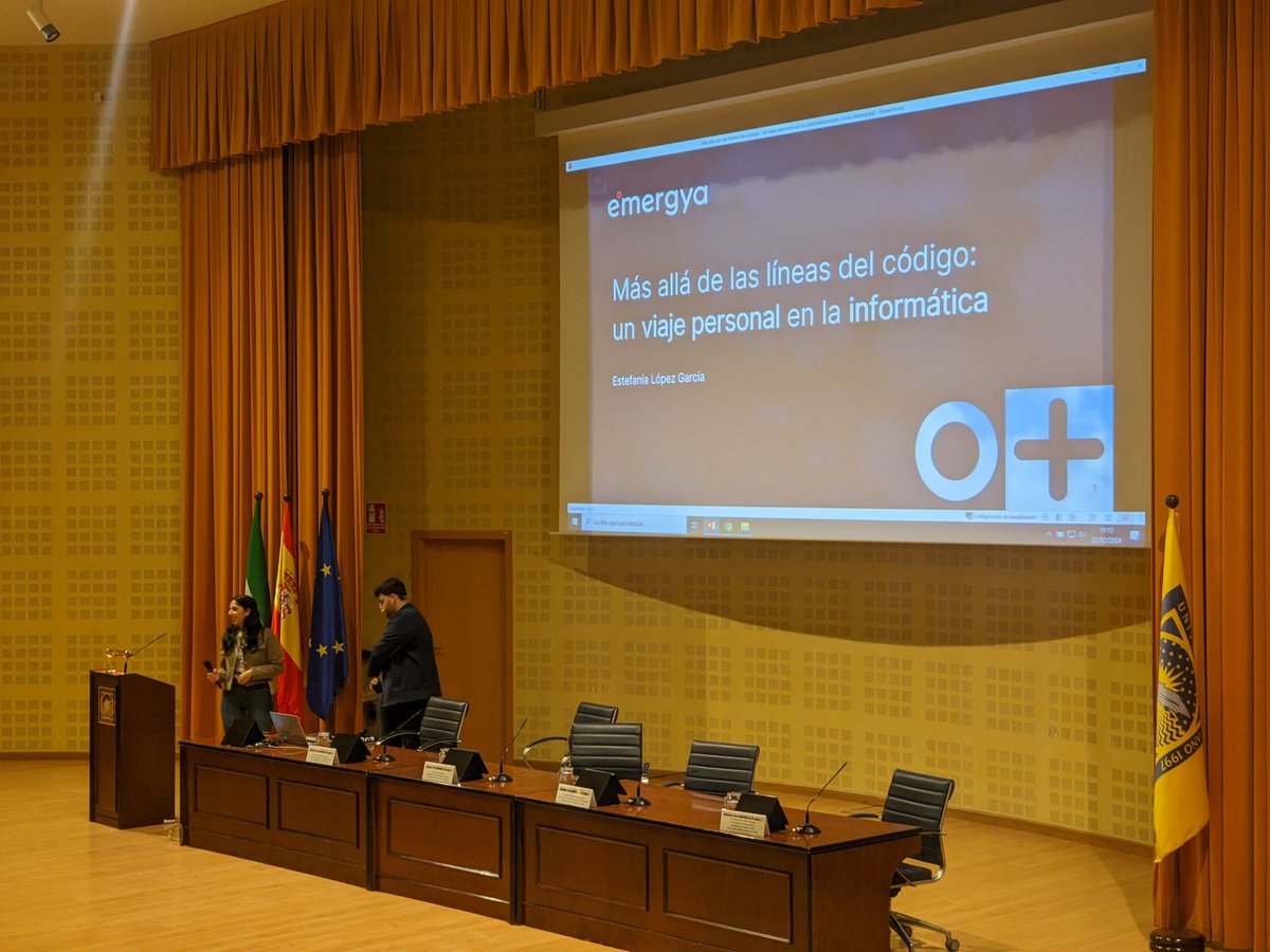 Una de las muchas cosas buenas de la docencia es ver la evolución de antiguos alumnos. Como el caso de Estefanía López y Adrián Ramos, de la <a href="/epsUPO/">Escuela Politécnica Superior</a>, hoy como ponentes en las #VIIJornadasIngenierosUPO en la <a href="/pablodeolavide/">Pablo de Olavide</a>