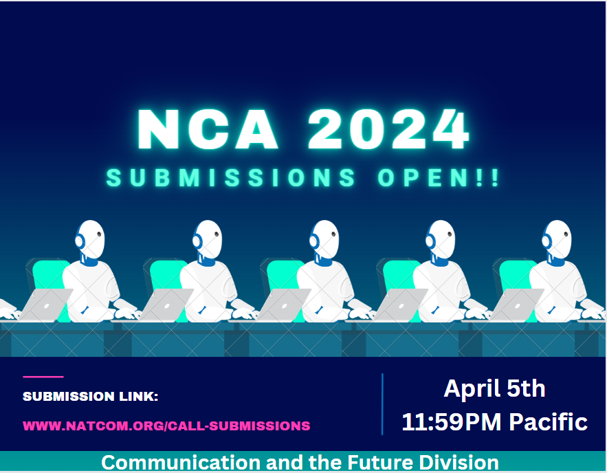 NCA_CATF's tweet photo. ATTENTION Futurists!!

NCA Conference submissions are LIVE and kickin'! 

The deadline is April 5th, and our Division is THE place for cutting-edge research and futuristic ideas. @NatComm #NCA2024

Submission page: https://t.co/yOUy4rw00l

Laissez les bon temps rouler!! https://t.co/HShvA2Usgj
