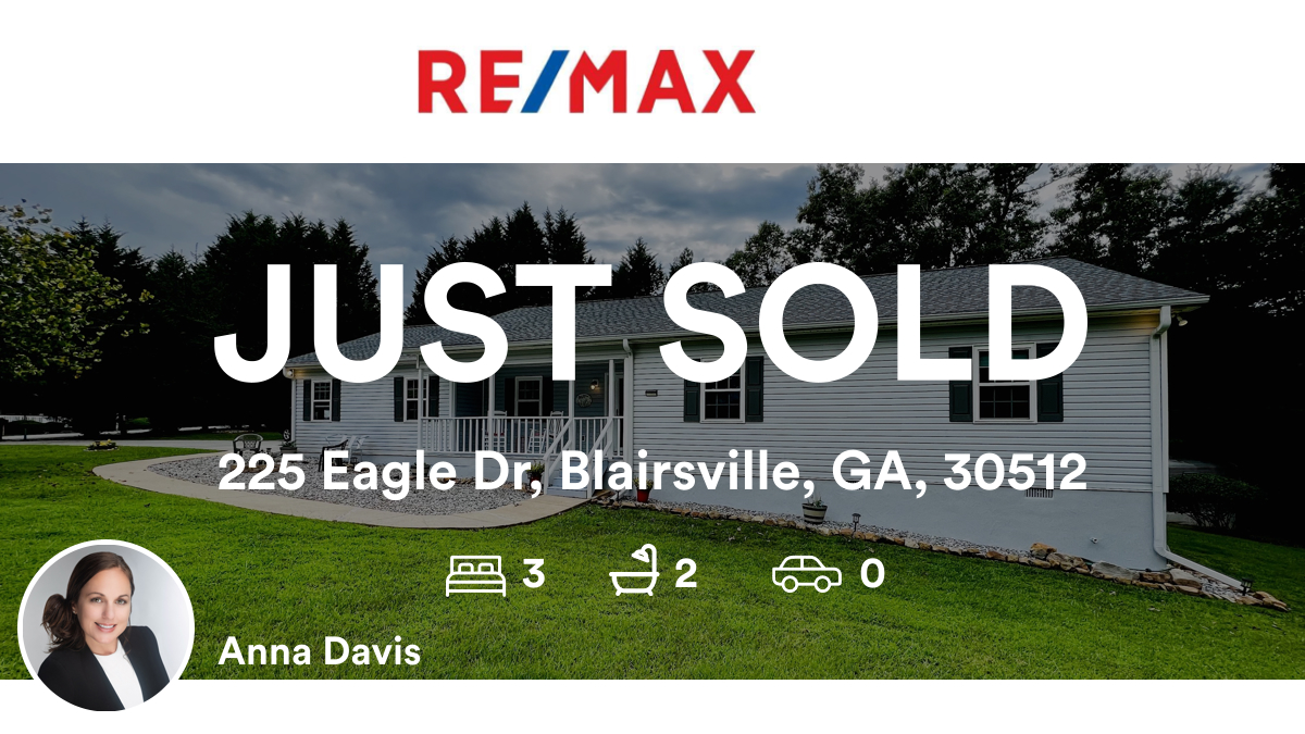 🛌 3 🛀 2
📍 225 Eagle Dr, Blairsville, GA, 30512

My latest sale on RateMyAgent.
 400548
rma.reviews/kjVy6UzNvqTT

#LucretiaCollinsTeam #realestate #REMAXTownandCountry