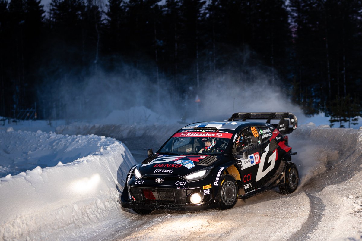 Great first day of #ArcticLaplandRally behind us!
Weather has been perfect, there has been lots of people spectating and we have also gained a lot of valuable information with our setup changes, so couldn't ask for much more!

More to come tomorrow!

#KR69 #ToyotaGAZOORacing