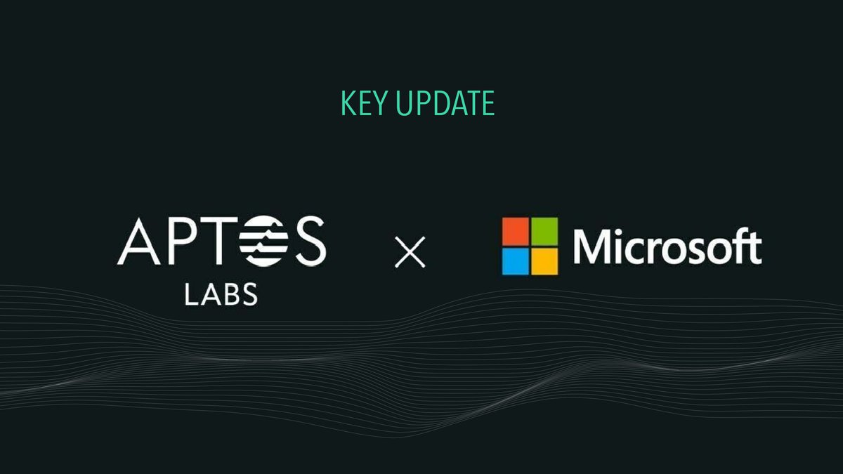 Aptos Labs (@aptoslabs) on Twitter photo Aptos Labs will continue exploring new AI frontiers with <a href="/Microsoft/">Microsoft</a>, making the <a href="/Aptos_Network/">Aptos Network (has moved to Aptos!)</a> the ultimate vantage point for innovators in Web3.
As a <a href="/msPartner/">Microsoft Partner</a>, now all developers building on Aptos are invited to validate their projects on Azure through Microsoft for Startups Aptos Labs will continue exploring new AI frontiers with <a href="/Microsoft/">Microsoft</a>, making the <a href="/Aptos_Network/">Aptos Network (has moved to Aptos!)</a> the ultimate vantage point for innovators in Web3.
As a <a href="/msPartner/">Microsoft Partner</a>, now all developers building on Aptos are invited to validate their projects on Azure through Microsoft for Startups