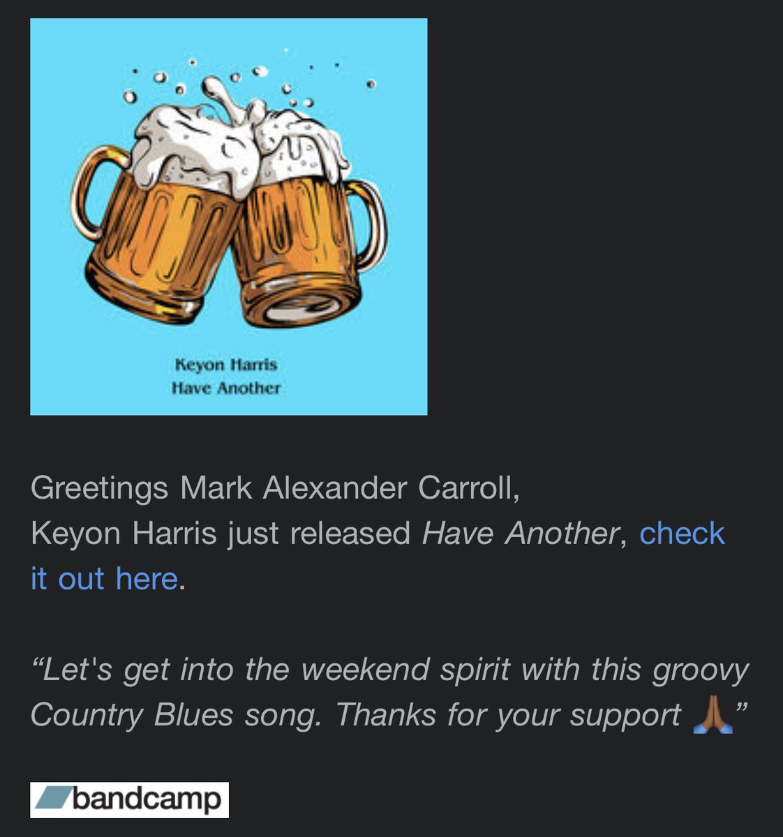 Congratulations‼️ @KeyonHarris11 on your new release. All the Best my Friend.