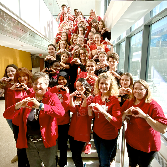 Getting to the ❤ of the matter - today is National Wear Red Day! We are wearing red to bring greater attention to heart disease as a leading cause of death for Americans. #WearRedDay #OurHearts #MizzouNursing #Mizzou