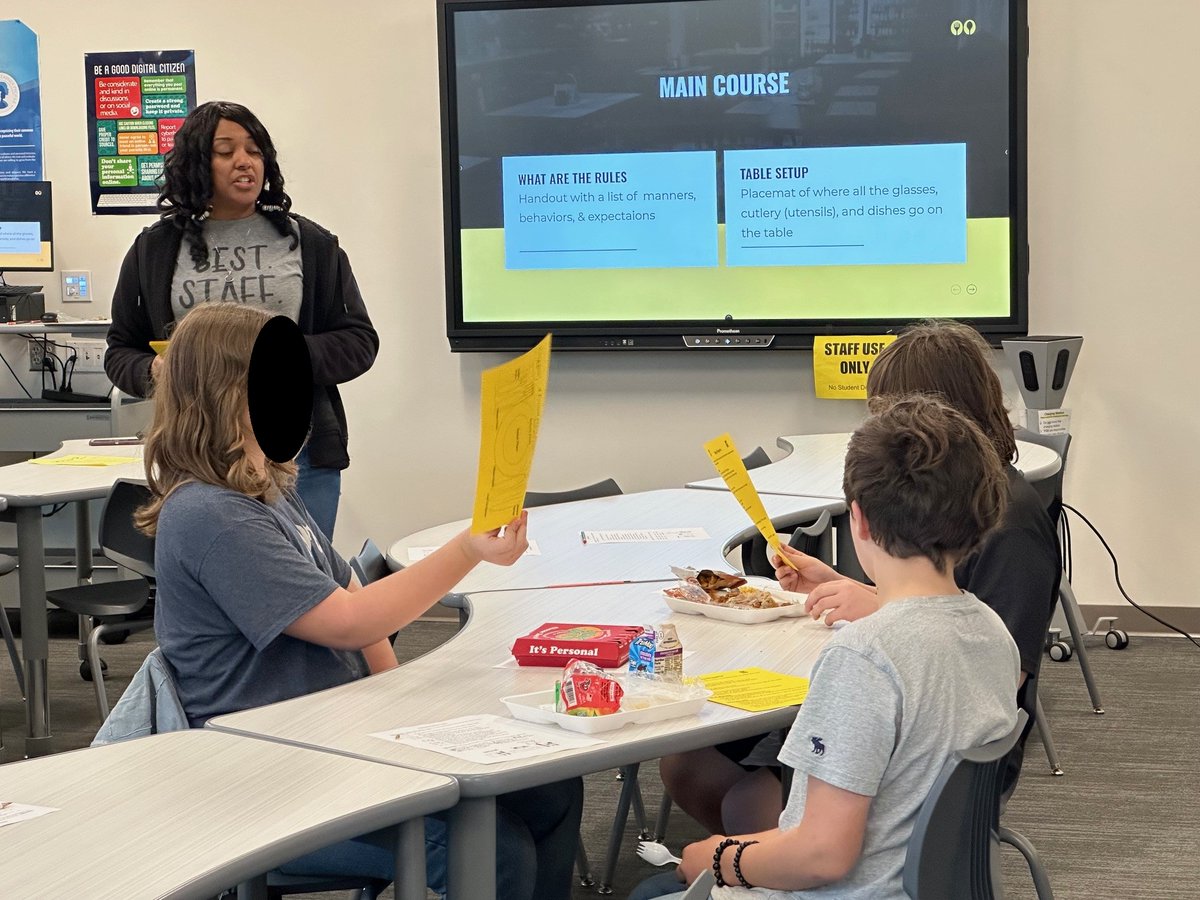 Denton H.S. Library (@dentonhslib) on Twitter photo How are your table manners? We learned a lot at Dining Etiquette today! <a href="/dentonisd/">Denton ISD</a> <a href="/denton_high/">Denton High School</a> #dentonisddelivers #survivalskills #adulting101 How are your table manners? We learned a lot at Dining Etiquette today! <a href="/dentonisd/">Denton ISD</a> <a href="/denton_high/">Denton High School</a> #dentonisddelivers #survivalskills #adulting101