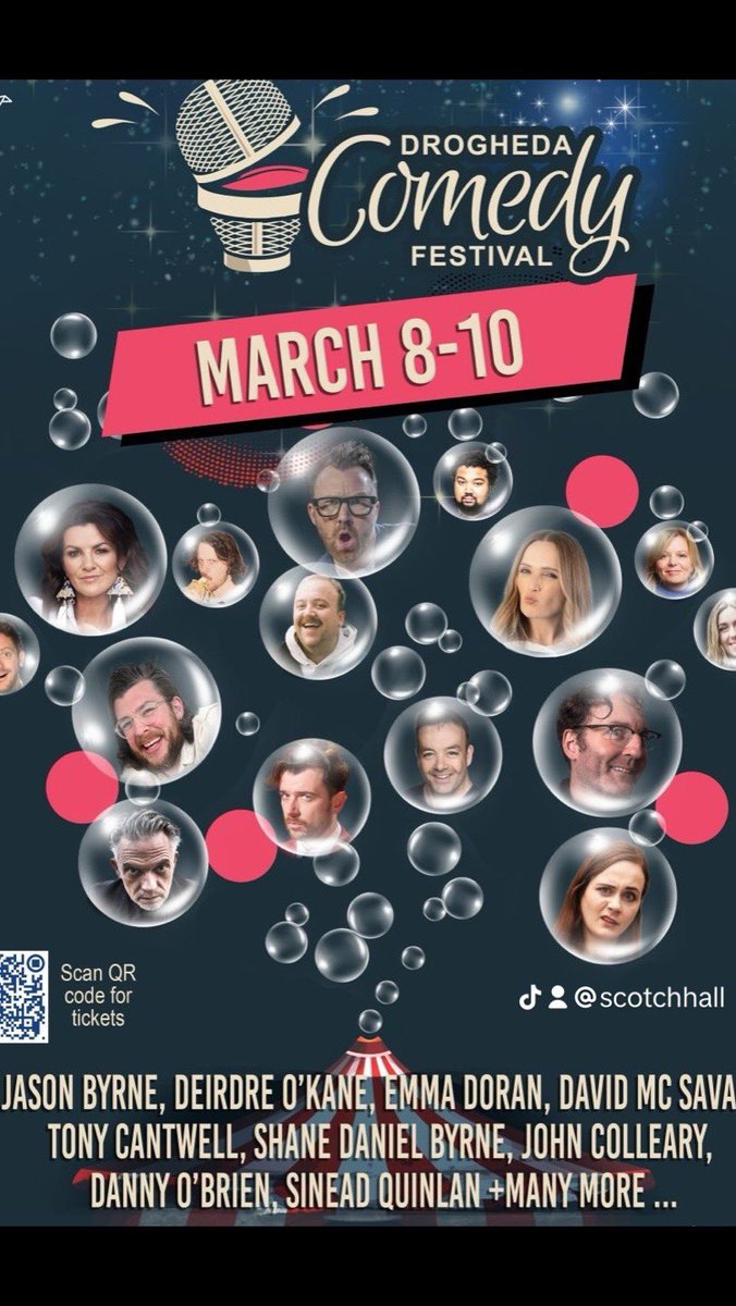 Make sure to support Drogheda's Comedy Fest in March! 😄🎭 #DroghedaComedyFest #MarchLaughs #SupportLocalComedy #ComedyFestival #StandUpLaughs