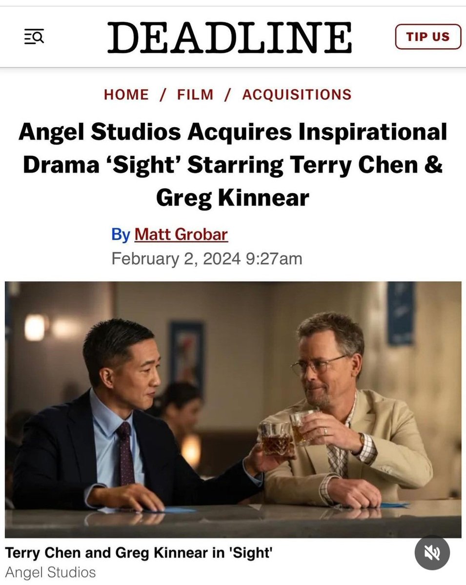 Excited to announce that @SightTheMovie has been acquired by @AngelStudiosInc So blessed to have played Maria along side Greg Kinnear and Terry Chen