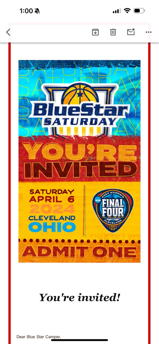 AnnalinSullivan's tweet photo. I am so honored to be invited to @risingbluestar1 @BlueStar30s #BlueStarSaturdayCLE #NCAAWomensFinalFour Event. I can’t wait to work and learn. Thank you!! 🙏🏻
@BlueStarMedia1
@WVThunder2029
@WVThunderUAA
@PrepGirlsHoops
@JrAllStarBB
@Gybcircuit_
@SheHoopsBball https://t.co/c5ONj0wEEy