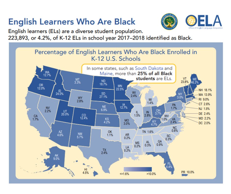Celebrate #BlackHistoryMonth this February by honoring the rich culture, history, and achievements of the Black community. Take a moment to explore OELA's insightful infographic, highlighting Black students within the EL population.

View infographic: ow.ly/wZXX50QwLa5