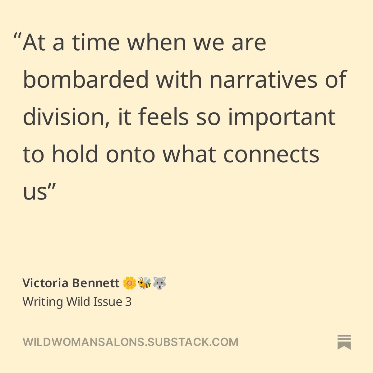 Issue 3 of Writing Wild (Wild Women Writers’ Salons) newsletter out now. Free to subscribe but paid subscriptions support the work I do to make the salons happen &amp; in exchange you get access to all event recordings, extra interviews, writing prompts &amp; more open.substack.com/pub/wildwomans…