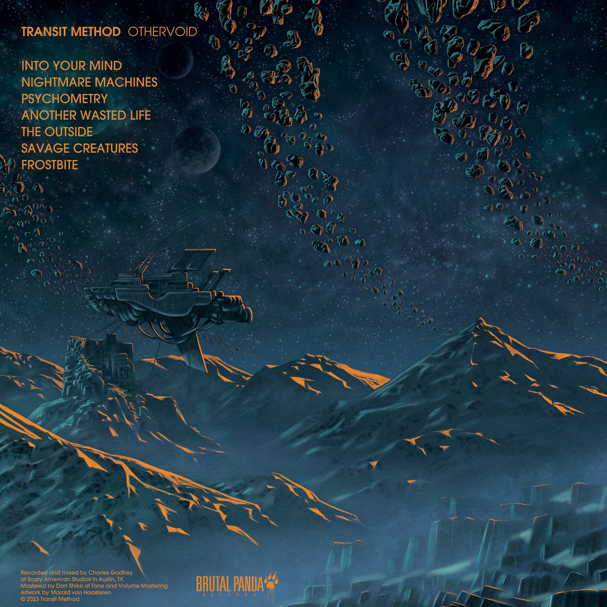 TransitMethod's tweet image. It’s official! Our new full-length album ‘Othervoid’ is out today! 

Available NOW on all streaming platforms, vinyl, CD, and cassette thanks to our incredible label @BrutalPanda and available in the EU via @deathwisheurope!

Celebrate with us at @HotelVegasATX tonight! Doors 9.