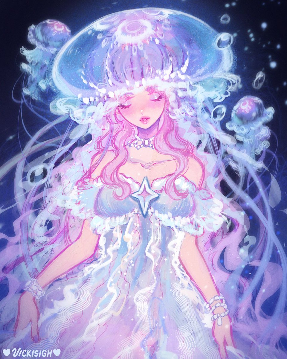 「jellyfish dreams ✩₊˚.⋆ 」|vicki ✨のイラスト