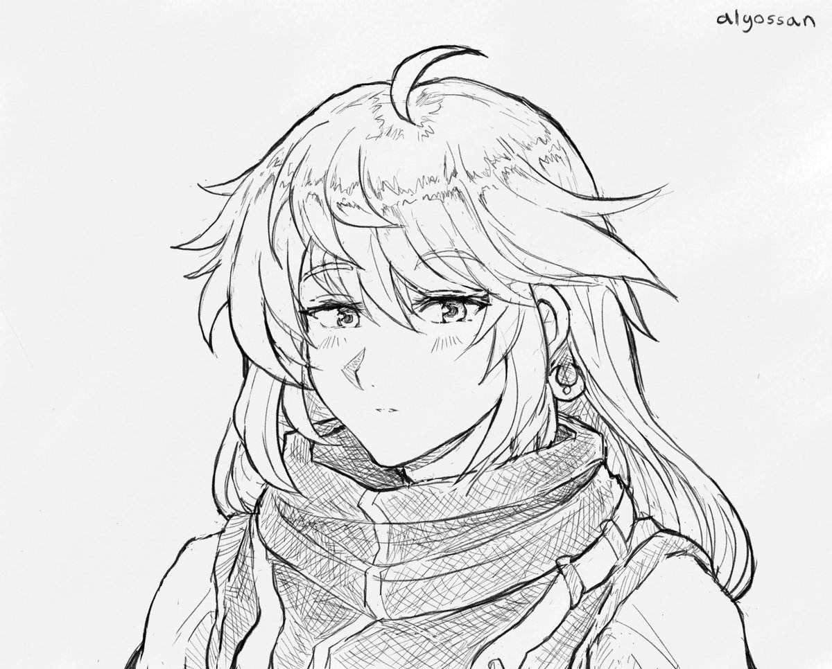Pencil bust sketch #VGenComm for @AnonymusAxolotl! 