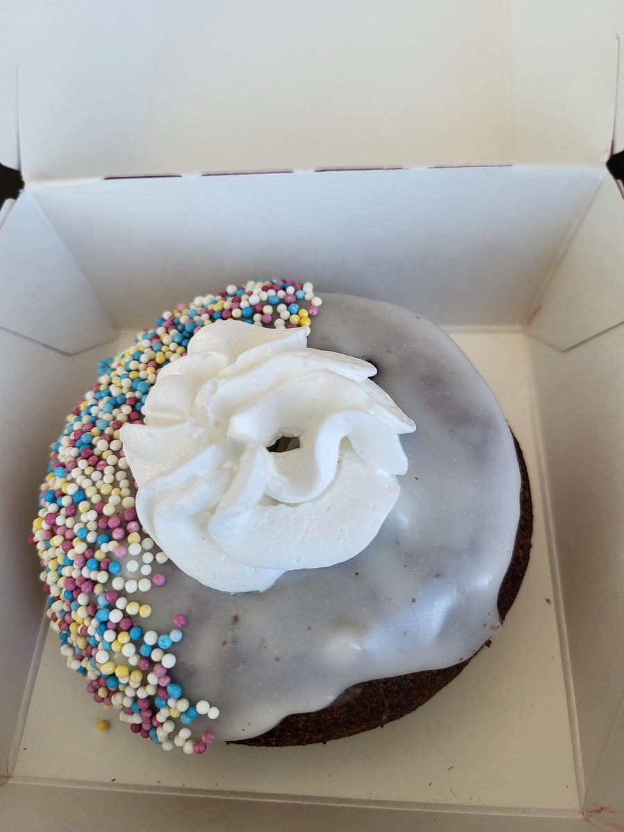 Enjoying  a Special Olympic Donut!! Thank you Tim Hortons!!