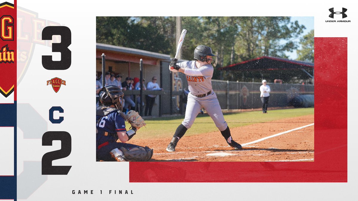 SAINTS WIN‼️‼️

A two-run homer from Cassidy Crump and a RBI from Emily Ricci secured a 3-2 win in game 1️⃣ against Catawba🔥 

#GoSaints | <a href="/FlaglerSoftball/">Flagler Softball</a>