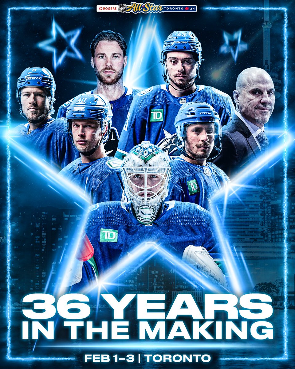Canucks's tweet photo. A moment that’s hard to eclipse. 

#Canucks are the first team since 1988 to be represented by six players and one coach. https://t.co/aiuS5XVzl0