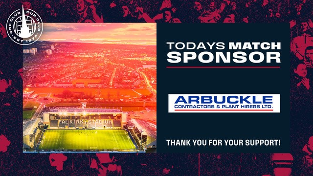 👏 A huge thank you to tomorrow's Match Sponsor, <a href="/ArbuckleCont/">Arbuckle Contractors</a>!

Whether it's earthworks or groundworks, machinery hire or drainage installation, the experts at Arbuckle Contractors make it easier for you.

Visit their site:
👉 arbucklecontractors.co.uk