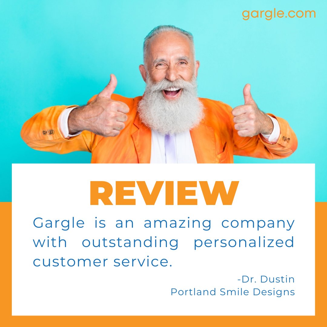 GetGargleCo's tweet photo. Big thanks to Dr. Dustin for the awesome 5-STAR review! 🌟 Your trust in Gargle means the world to us as we continue to grow together! 🙌🤩

☎️ 888-842-7453

#dentalmarketing #marketing #dentist #orthodontist #pediatricdentistry #getgargle #gargle #review #5starreview #thankyou https://t.co/uvUKyp0a7e