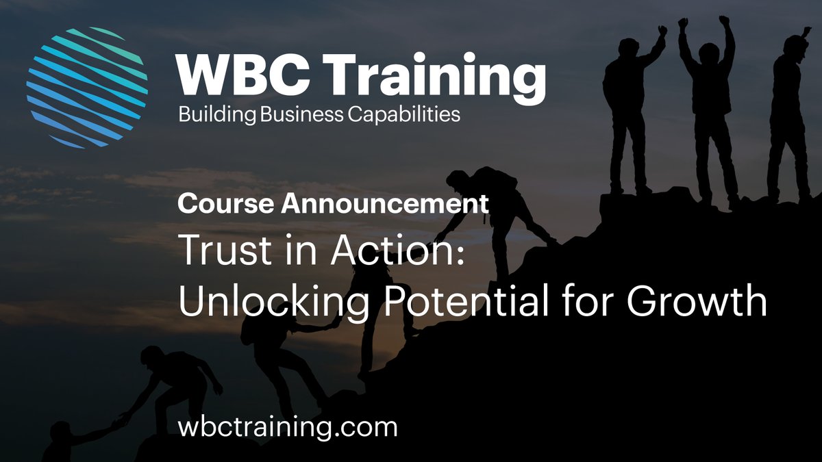 WBCTraining's tweet photo. Unleash the power of trust to improve individual well-being and team dynamics.  Join our transformative course and make your workplace a more enjoyable, collaborative space.  Register now and see how you can apply our easy-to-use trust toolkit.

https://t.co/cZpP12JK4Q https://t.co/5iBddLJtNv