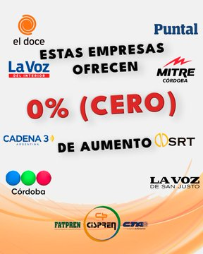 La historia de (casi) siempre de los laburantes de los medios de Córdoba, agravado ahora por el contexto. Informamos todos los días la crisis, la inflación, los acuerdos salariales que se cierran y los que no. Pero tenemos un básico congelado en $252 mil y no nos ofrecen UN PESO