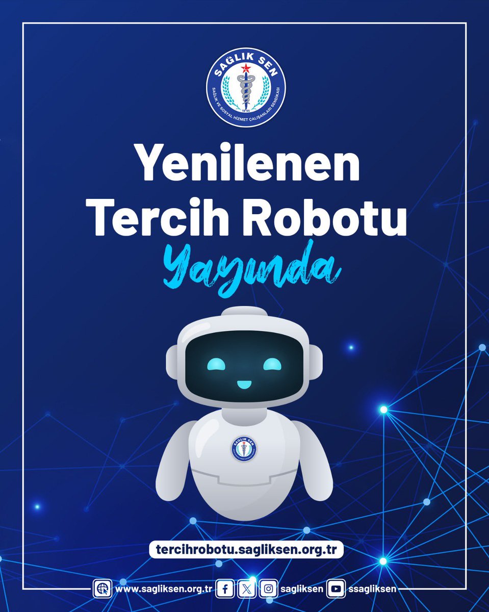 SSMahmutFaruk's tweet photo. Sn. Cumhurbaşkanımız tarafından ilan edilen 35 bin yeni personel alımı için süreç devam ediyor. 
Sağlık-Sen olarak daha önce de verdiğimiz tercih desteğimize yenilediğimiz Sağlık-Sen Tercih Robotu ile devam ediyoruz. Tercih yapacak olan adaylarımız şubelerimizden ve web sitemizde yayında olan tercih robotumuzdan destek alabilirler. 

https://t.co/Ww5zXQlfeP