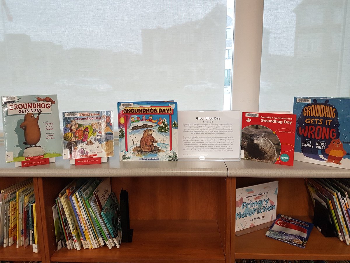 OODLibrary's tweet image. Happy Groundhog Day Eagles! Great news, Wiarton Willie didnt see his shadow which means early spring! Check out of couple of these books about the day in our library
@oodps1