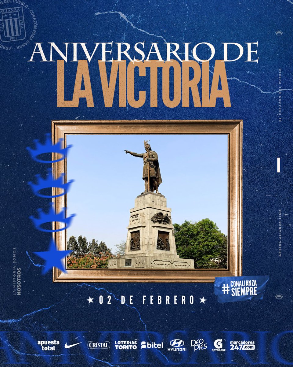 🎉 ¡𝗙𝗲𝗹𝗶𝘇 𝗮𝗻𝗶𝘃𝗲𝗿𝘀𝗮𝗿𝗶𝗼, 𝗟𝗮 𝗩𝗶𝗰𝘁𝗼𝗿𝗶𝗮! 🎊

🤩El distrito de emprendedores, de grandes soñadores, cumple 104 años de fundación y felices de ser parte de la historia. 💙

¡Felicidades a todos los victorianos!🎉

#ConAlianzaSiempre