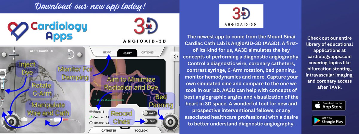 Download our new Cardiology App today! AngioAID-3D A first-of-its-kind for us, AA3D simulates the key concepts of performing a diagnostic angiography. Control a diagnostic wire, coronary catheters, contrast syringe, C-Arm rotation, bed panning, monitor hemodynamics and more.…
