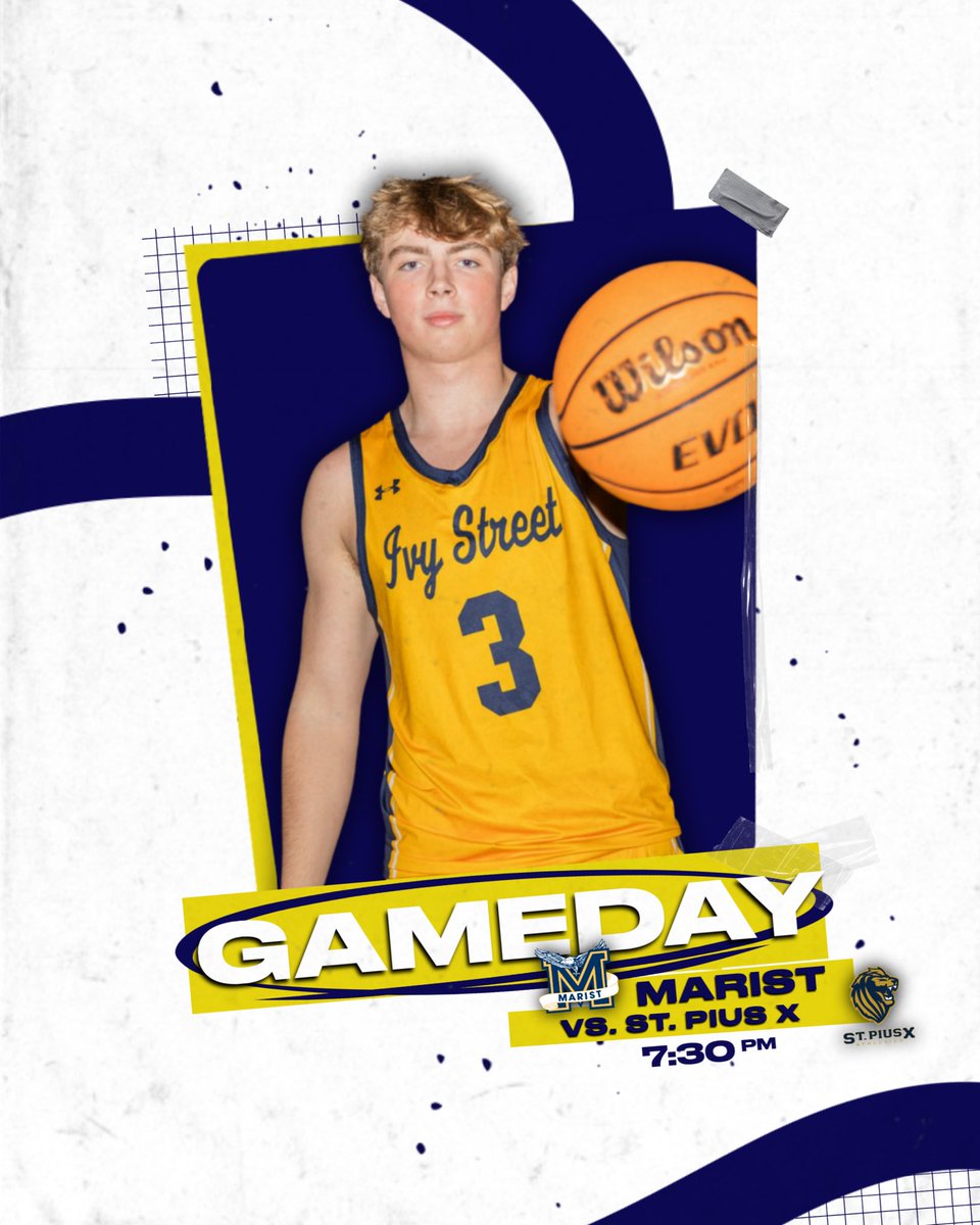 🚨GAMEDAY🚨 🏀 Marist Basketball 🕔6:00 & 7:30 📍Young Gym Your Marist War Eagles host the Golden Lions of St. Pius X! We are expecting a big crowd for both games so make sure you get here early and pack the gym! Show up and be loud!! Good Luck War Eagles! #GWE🦅