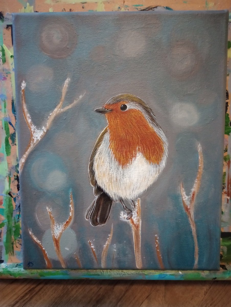 Just listed in my Etsy shop. My Winter Robin 8x10 acrylic on canvas artbykirstensneath.etsy.com/listing/167059… #robinpainting #etsyshop #etsy #oneofakind #giftideas #birdart