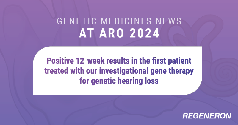 Today at #ARO, we presented updated results from the first patient dosed in our Phase 1/2 CHORD trial. These early results offer insight into the potential of gene therapy for the treatment of otoferlin-related and other genetic hearing loss. bit.ly/3OpIkwT