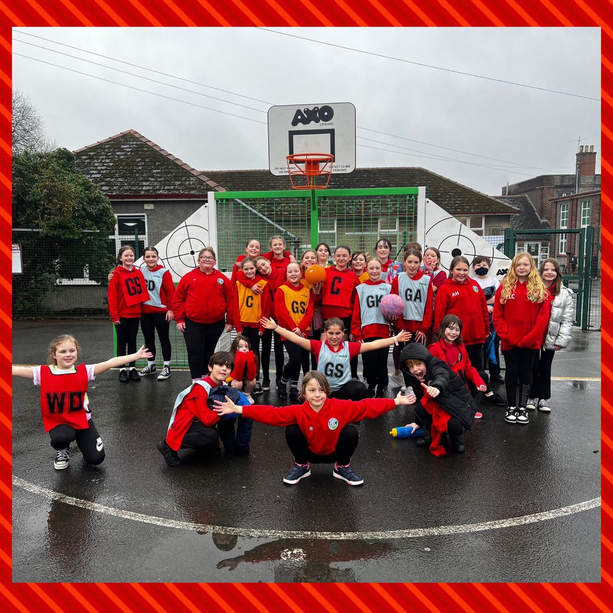 CatwgPrimary's tweet photo. Year 5 and 6 had a great afternoon playing netball with pupils from @GnollPrimary. Thank you for hosting us! #CatwgWellbeing https://t.co/s0Rwo99ir2