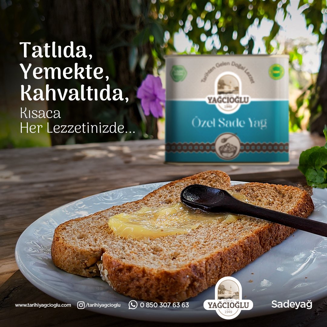 Sabahları taze ekmek üzerine sürülen sade yağ, kahvaltının vazgeçilmez lezzetlerinden biri olabilir. Bu basit ancak keyifli kahvaltı ritüeli, günün enerjik bir başlangıcı için mükemmel bir tercihtir.

#sadeyağ #ghee