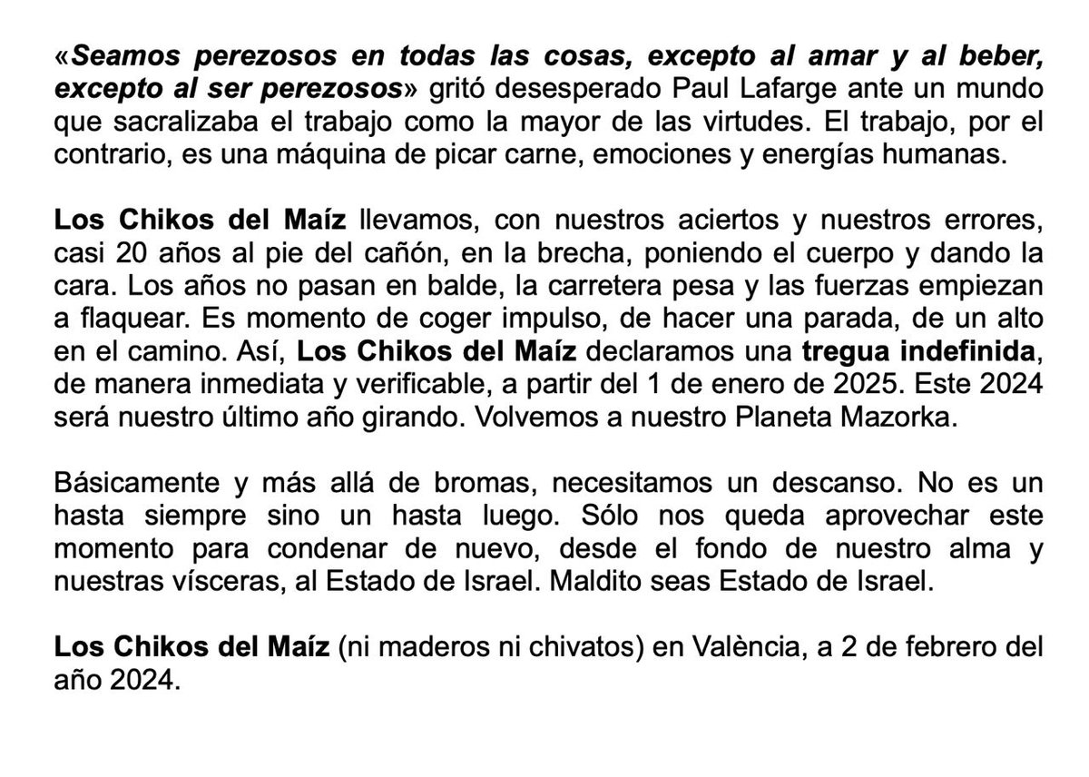 Los Chikos del Maíz ⚒️ tweet media