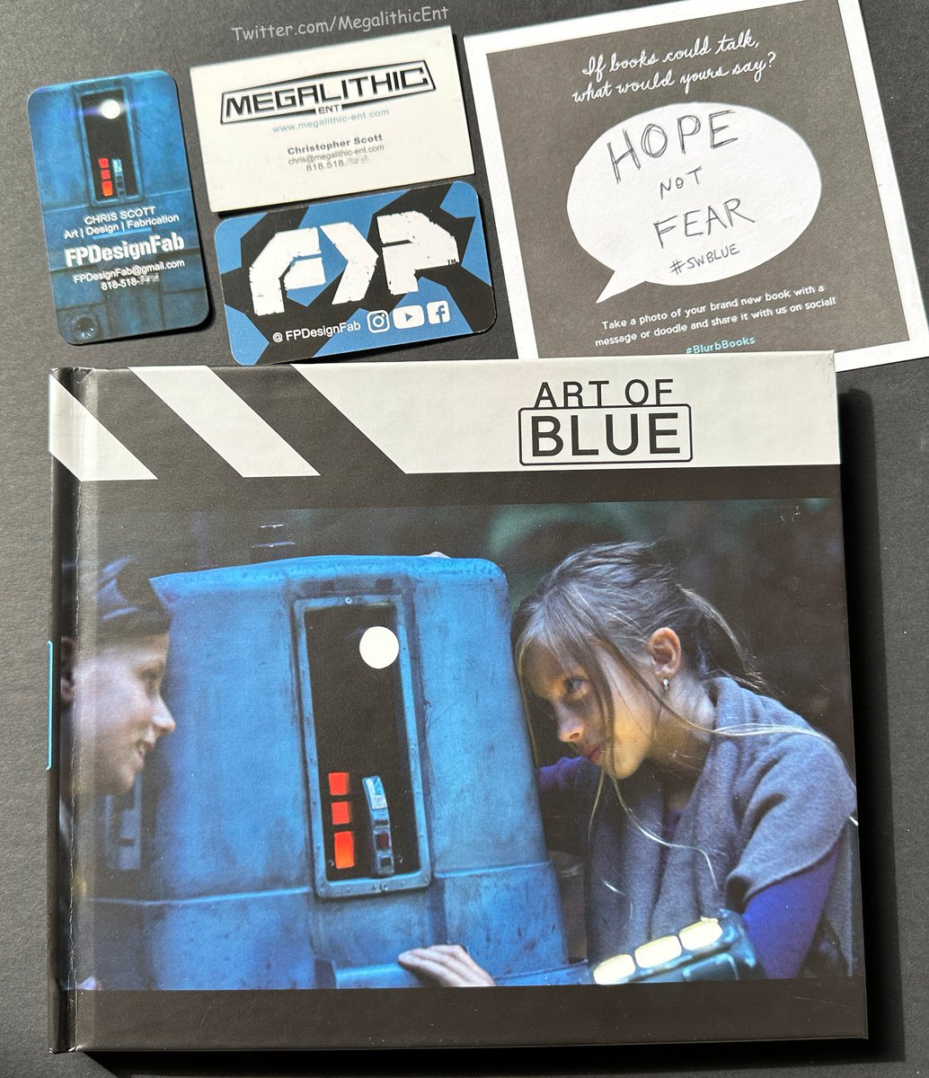 Hope Not Fear. #SWBlue #BlurbBooks #ArtOfBlue #filmmaker #productiondesigner #artist #books