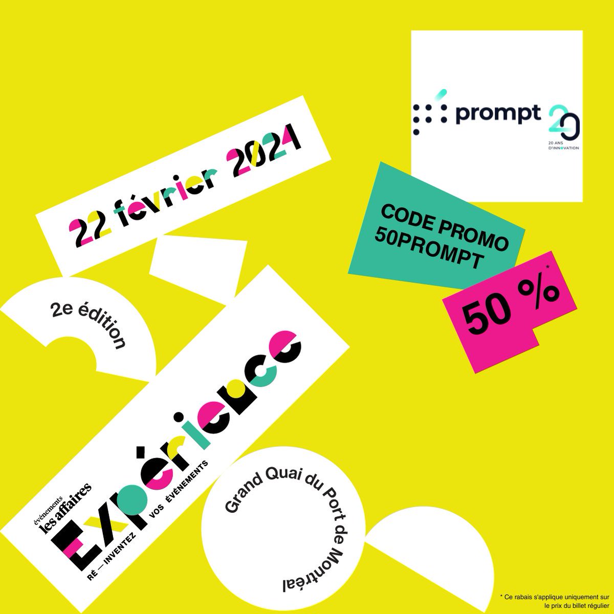 SALON EXPÉRIENCE
Profitez d'un rabais de 50% pour participer au Salon Expérience le 22 février à Montréal: 
experience.lesaffaires.com/fr/registratio…