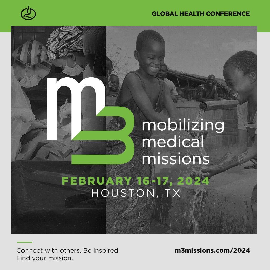M3Conference's tweet photo. Join us at the 9th annual Mobilizing Medical Missions (M3) Conference on February 16-17 at @lakewoodchurch in Houston, Texas! Use promo code: 2024M310OFF for $10 off general admission through February 15, 2024. Learn more and register today: https://t.co/eKHKN9xT6A https://t.co/h0EgxeMl5h