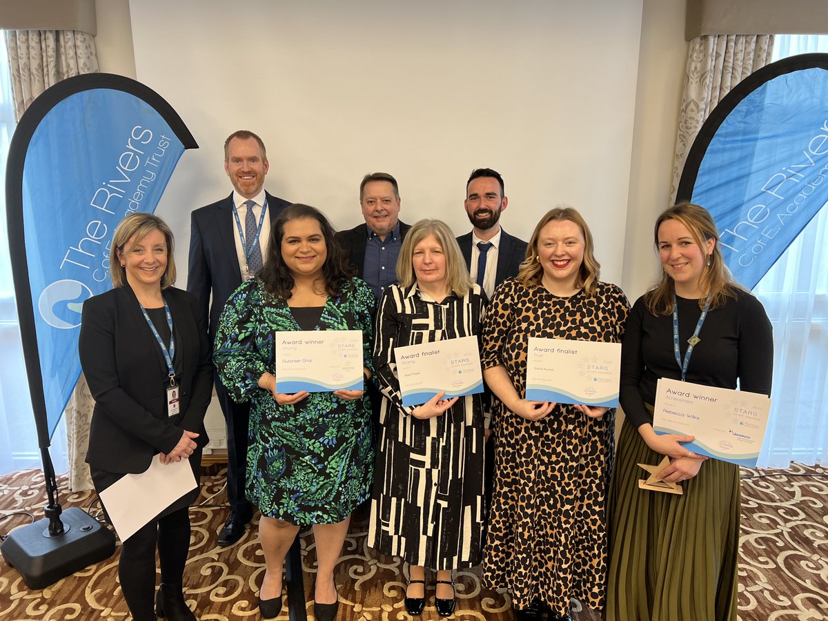 Congratulations to our Staff STARS Awards winners.
Today's awards were an opportunity to recognise and celebrate how staff model our STARS values for the benefit of everyone within their school community and the wider Rivers family.
#STARS #LoveLearnLive

riverscofe.co.uk/news/detail/re…