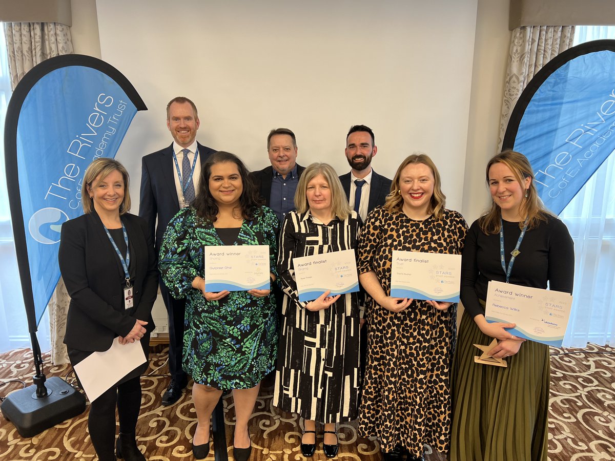 Rivers_MAT's tweet photo. Congratulations to our Staff STARS Awards winners.
Today's awards were an opportunity to recognise and celebrate how staff model our STARS values for the benefit of everyone within their school community and the wider Rivers family.
#STARS #LoveLearnLive

https://t.co/xnvWzzA4yt https://t.co/Ws0UebmkMX