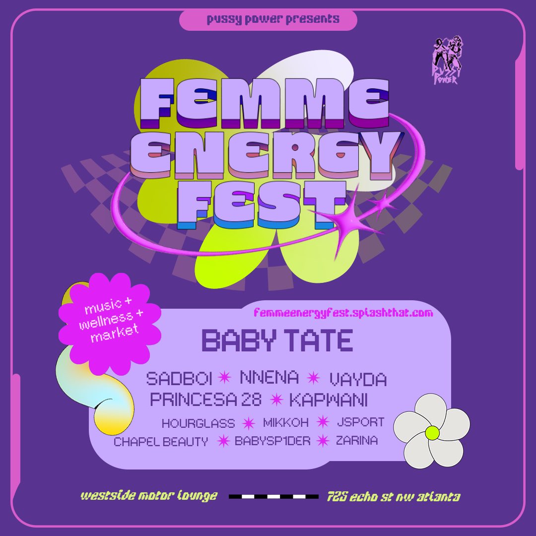 Sometimes I hate living in Atlanta, but then I see events like this and it balances it out 😂 #babytate #sadboi #nnena #vayda #1vayda #femmeenergyfest #femmefatale #chapelbeauty