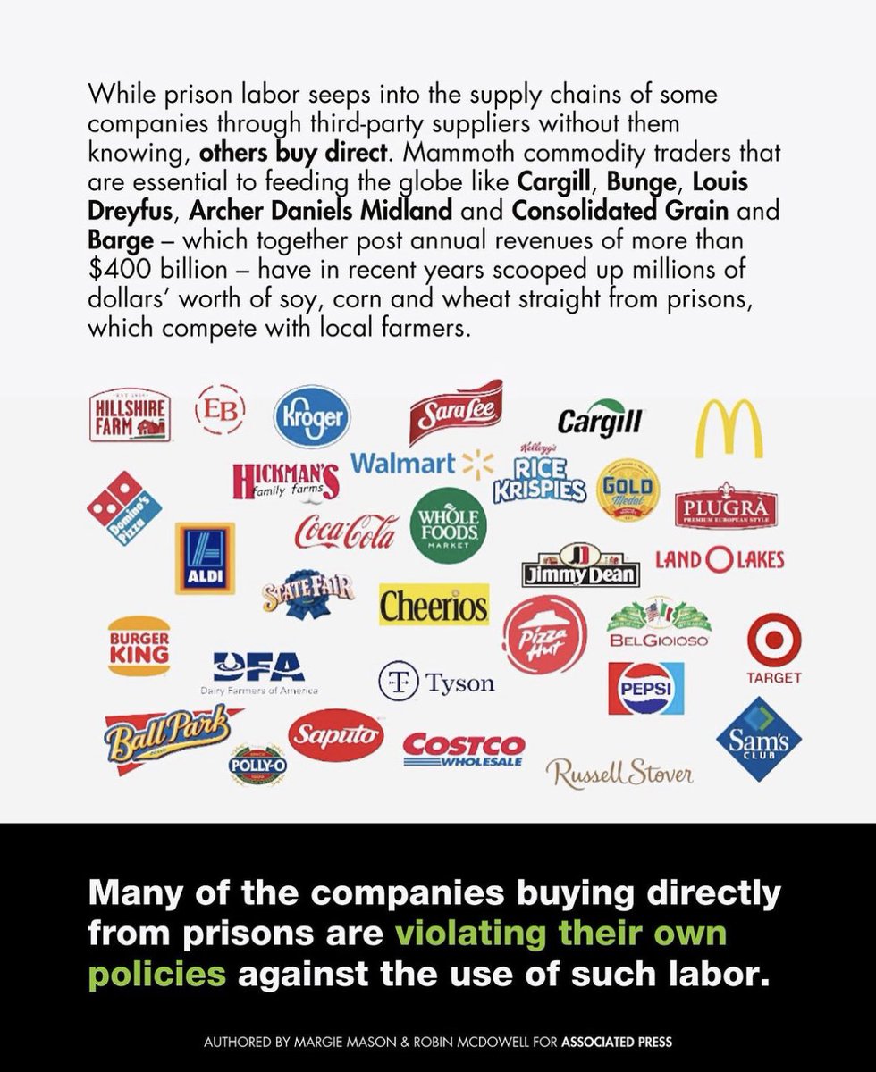 It’s important to remember that consumers have the ability to use their buying power to pressure companies to change. When it comes to the dozens of major companies that are profiting off of prison labor, we must be clear: NO MORE.

Read more: apnews.com/article/prison…