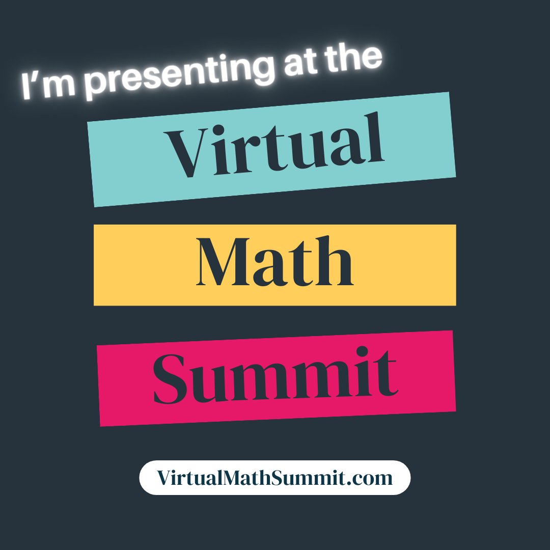 I’m really excited to be speaking at the Virtual Math Summit! The summit starts in 3 weeks and I’ll be speaking on Sat. Feb 24th about the impact differentiating between Models and Strategies can have for Ss. Get your free spot here: VirtualMathSummit.com #buildmathminds24