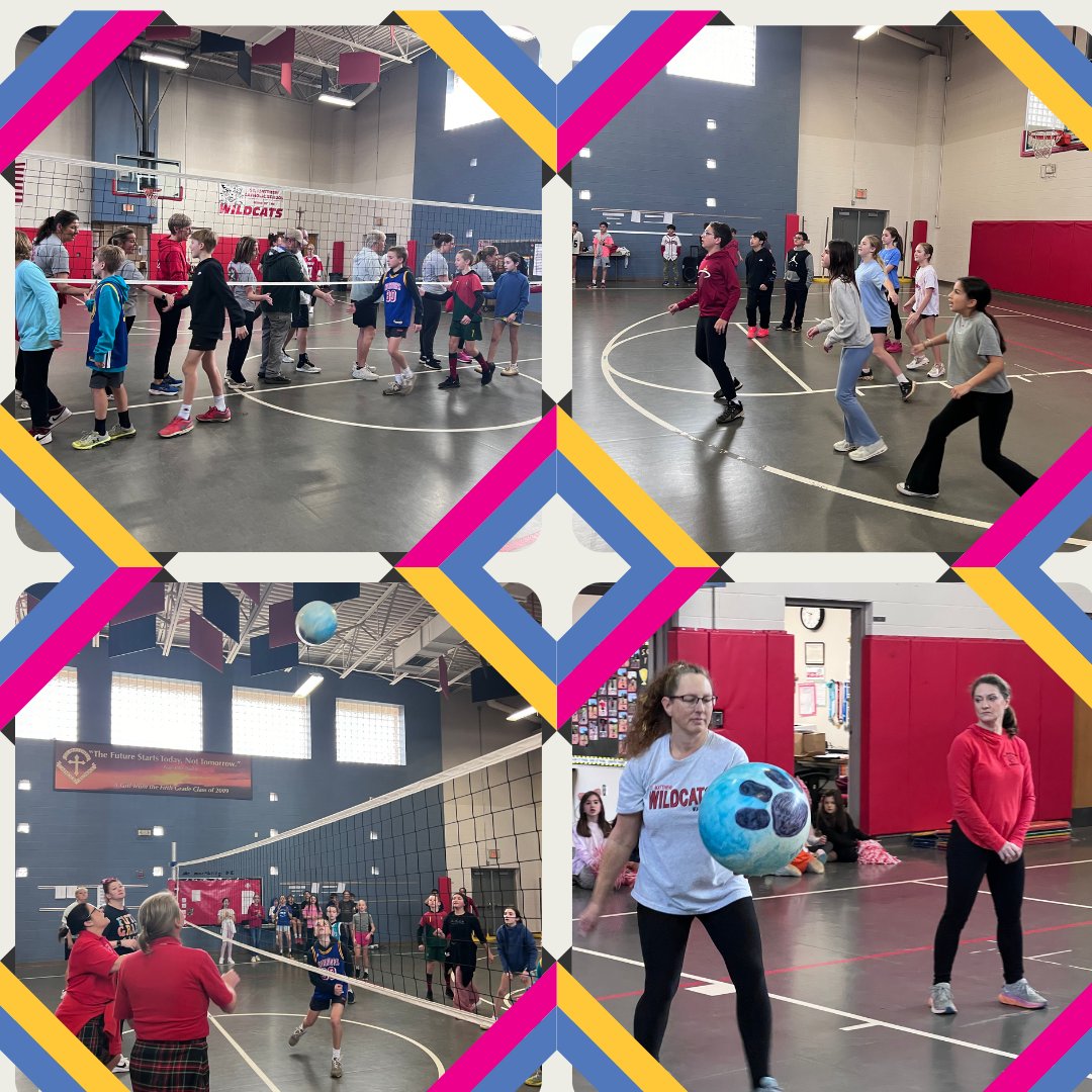 StMattWildcats's tweet photo. This morning was our annual 5th-grade vs. the Staff volleyball game! All the players and fans had fun! Even Father Davis and Father Balkey played! 5C-group 1 was the only team to beat the Staff! Way to go, 5C! 
Visit our Facebook feed if you missed the live stream. #CSW2024 https://t.co/vaBtlpLfNv