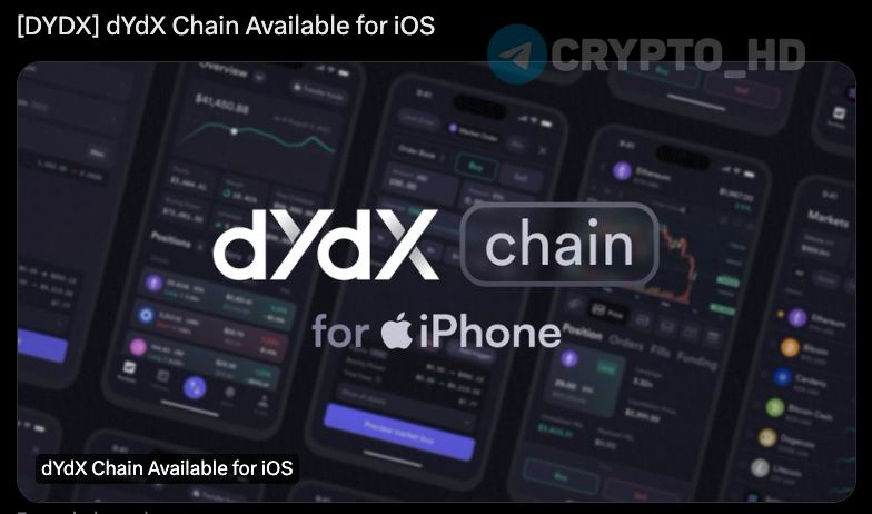 Romereth's tweet photo. 🍏 #DYDX The dYdX Chain app is now available for iOS users! https://t.co/GddgmOzBFX