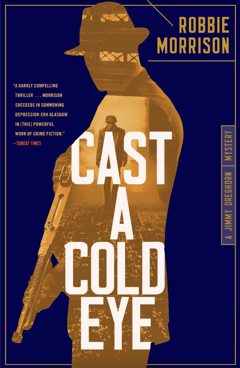 Double trouble on the mean streets of 1930s Glasgow! The UK paperback of Cast a Cold Eye is out from @panmacmillan on March 28, while the Bantam/@randomhouse edition hits bookshelves in the US and Canada on April 9. And here are the covers to prove it...