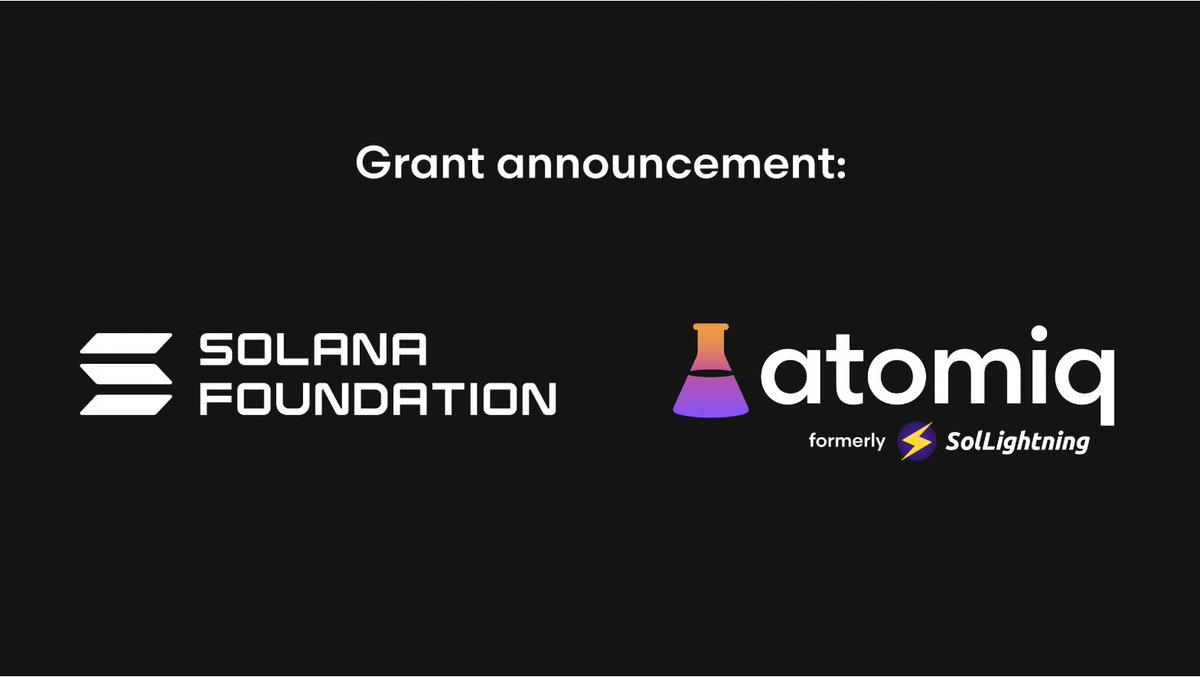 atomiqlabs's tweet photo. Great news for Bitcoin 🤝Solana:
atomiq (formerly SolLightning), the fully trustless cross-chain DEX between Bitcoin (on chain & lightning) <> Solana (SOL, USDC) received a grant from Solana Foundation to decentralize native Bitcoin <> Solana swaps & payments.
🧵
