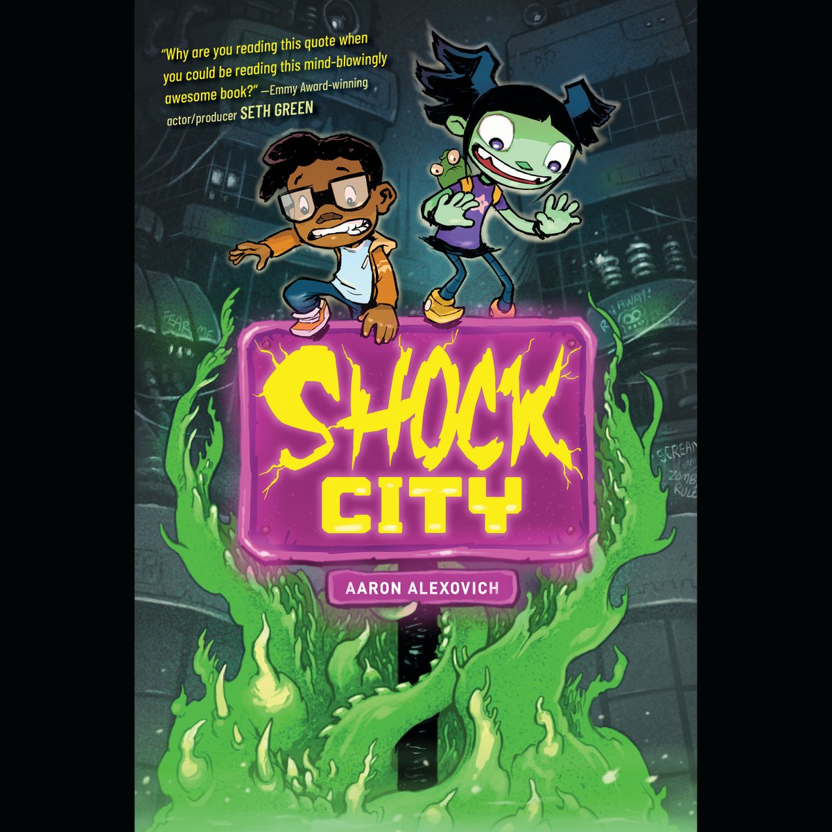 COVER REVEALED! SHOCK CITY, the first graphic novel I've written and drawn since Serenity Rose, is up for pre-order now! PLEASE SCREAM VERY LOUDLY INDEED. #comics #horror #spookycute bookshop.org/p/books/shock-…