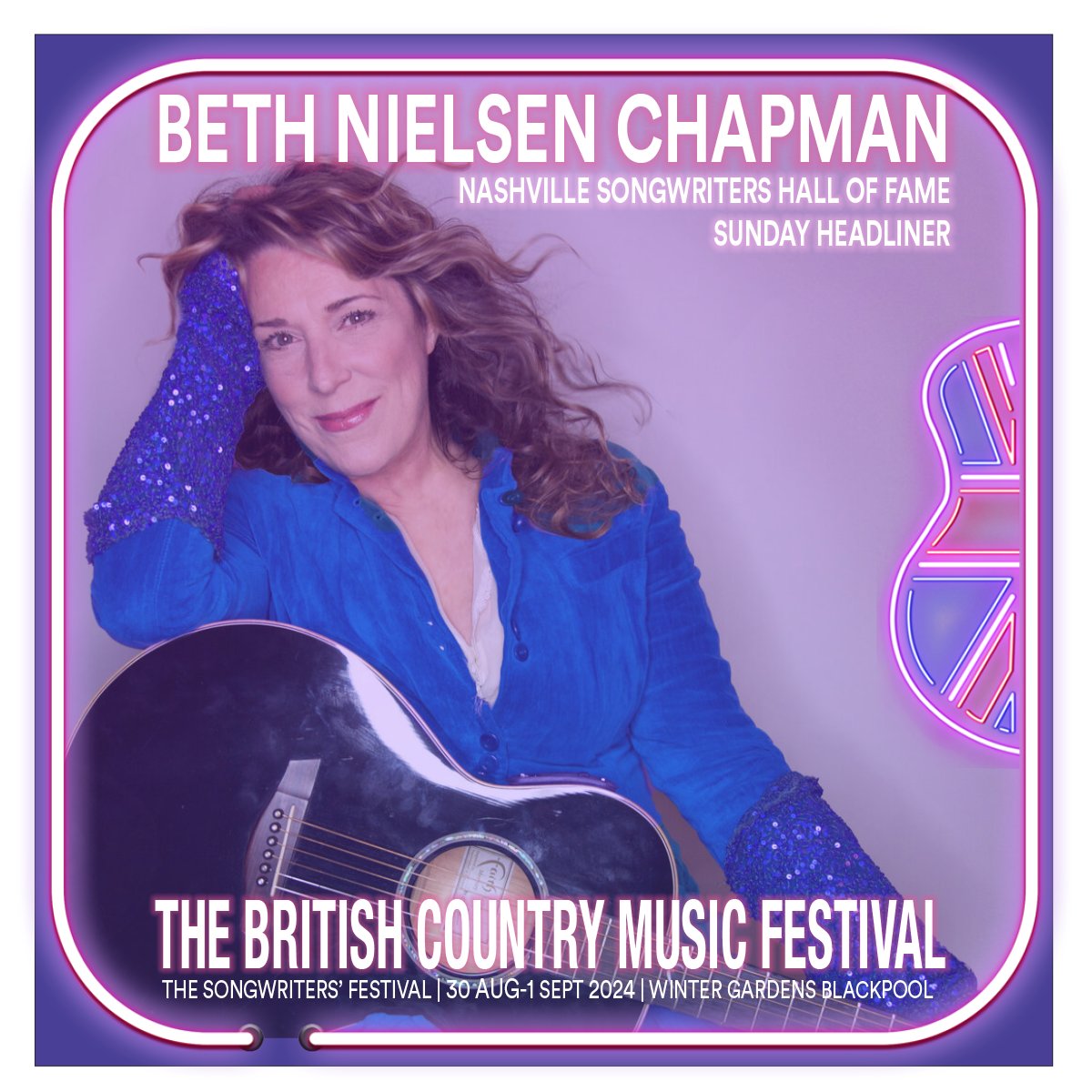 To celebrate our fifth birthday, we're delighted to announce that Grammy nominated, Nashville based singer-songwriter, Beth Nielsen Chapman will headline for us on Sunday 1st September! 
Beth was inducted into the Songwriter’s Hall of Fame in 2016 tickets britishcountrymusicfestival.com